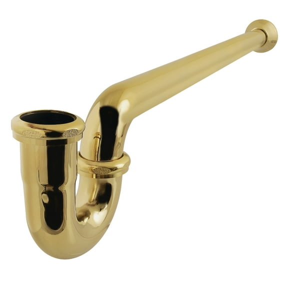 Kingston Brass CC5122 1-1/2" P-Trap with Bell Flange, 19" Length, 18 Gauge, Polished Brass