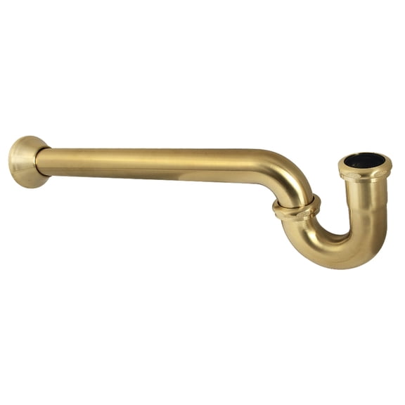 Kingston Brass CC5127 1-1/2" P-Trap with Bell Flange, 19" Length, 18 Gauge, Brushed Brass