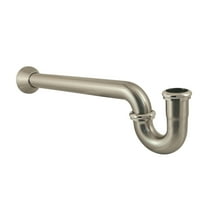 Kingston Brass CC5128 1-1/2" P-Trap with Bell Flange, 19" Length, 18 Gauge, Brushed Nickel