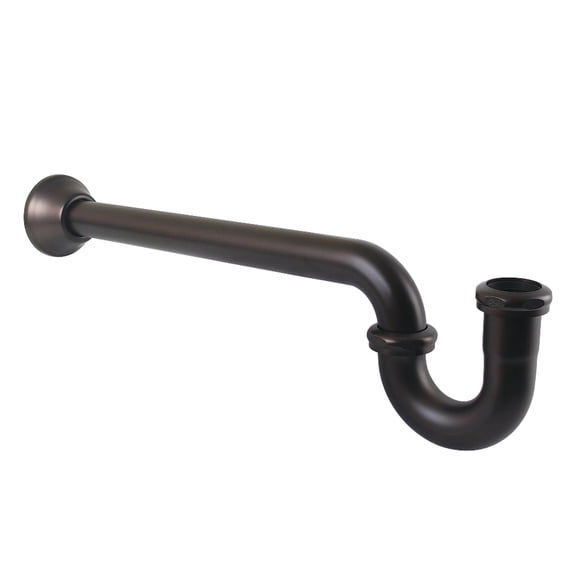 Kingston Brass CC5185 1-1/4" P-Trap with Bell Flange, 18" Length, 18 Gauge, Oil Rubbed Bronze