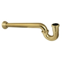 Kingston Brass CC5187 1-1/4" P-Trap with Bell Flange, 18" Length, 18 Gauge, Brushed Brass