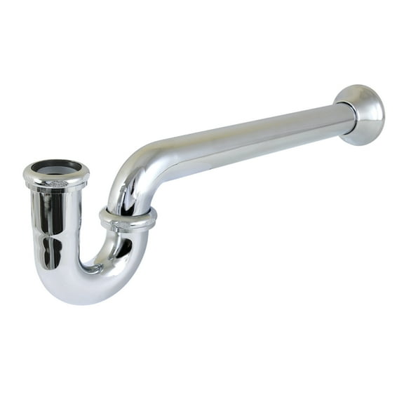 Kingston Brass CC5241 1-1/4" (or 1-1/2") x 1-1/2" P-Trap with Bell Flange, 19" Length, 18 Gauge, Polished Chrome