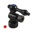 thumbnail image 1 of Kingston Brass CC53300 5/8-Inch O.D. Comp x 3/8-Inch O.D. Comp Quarter-Turn Angle Shut-Off Valve in Matte Black, 1 of 4