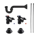thumbnail image 1 of Kingston Brass CC53300LKB30 Standard Mount Traditional Plumbing Sink Trim Kit with P-Trap, Matte Black, 1 of 2