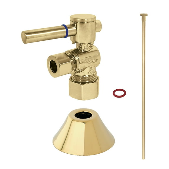 Kingston Brass CC53302DLTKF20 Standard Mount Modern Plumbing Toilet Trim Kit, 5/8" x 3/8" O.D. Comp, Polished Brass