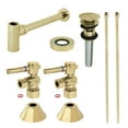 thumbnail image 1 of Kingston Brass CC53302DLVOKB30 Standard Mount Modern Plumbing Sink Trim Kit with Bottle Trap and Overflow Drain, Polished Brass, 1 of 2