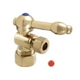 thumbnail image 1 of Kingston Brass CC53302KL 5/8-Inch O.D. Comp x 3/8-Inch O.D. Comp Quarter-Turn Angle Shut-Off Valve in Polished Brass, 1 of 5