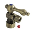 thumbnail image 1 of Kingston Brass CC53303 5/8-Inch O.D. Comp x 3/8-Inch O.D. Comp Quarter-Turn Angle Shut-Off Valve in Antique Brass, 1 of 4