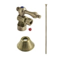 thumbnail image 1 of Kingston Brass CC53303TKF20 Standard Mount Traditional Plumbing Toilet Trim Kit, 5/8" x 3/8" O.D. Comp, Antique Brass, 1 of 2