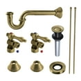 thumbnail image 1 of Kingston Brass CC53303VKB30 Standard Mount Traditional Plumbing Sink Trim Kit with P-Trap and Drain, Antique Brass, 1 of 2