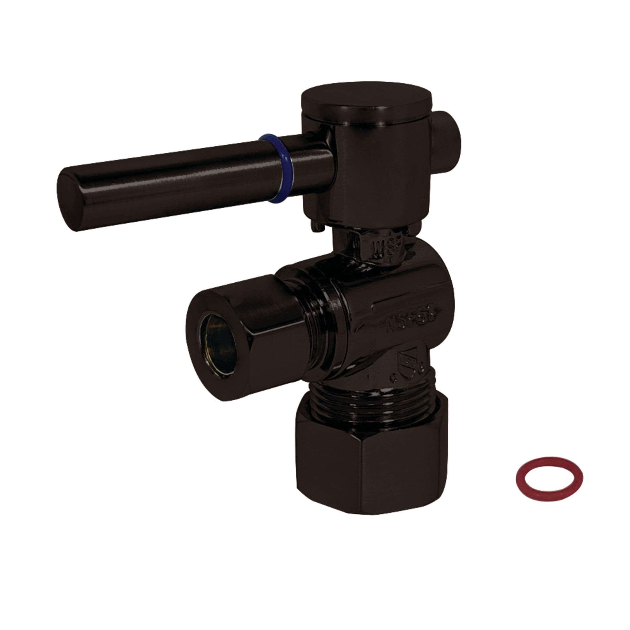 Kingston Brass CC53305DL 5/8-Inch O.D. Comp x 3/8-Inch O.D. Comp Quarter-Turn Angle Shut-Off Valve in Oil Rubbed Bronze