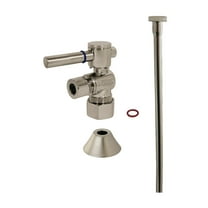 Kingston Brass CC53308DLTKF20 Standard Mount Modern Plumbing Toilet Trim Kit, 5/8" x 3/8" O.D. Comp, Brushed Nickel
