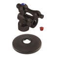 thumbnail image 1 of Kingston Brass CC54305K 5/8-Inch O.D. Comp x 1/2-Inch or 7/16-Inch Slip Joint Quarter-Turn Angle Shut-Off Valve with Flange in Oil Rubbed Bronze, 1 of 5