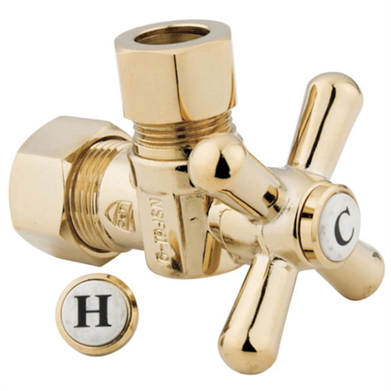 Polished Brass Vintage Quarter-Turn Angle Stop Valve
