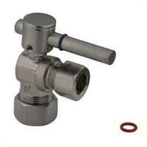 Kingston Brass CC54408DL 5/8" OD Comp x 1/2" OD Comp Angle Stop Valve, Brushed Nickel