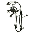 thumbnail image 1 of Kingston Brass CC57T455MX Vintage Freestanding Clawfoot Tub Faucet Package with Supply Lines and Hand Shower, Oil Rubbed Bronze, 1 of 4