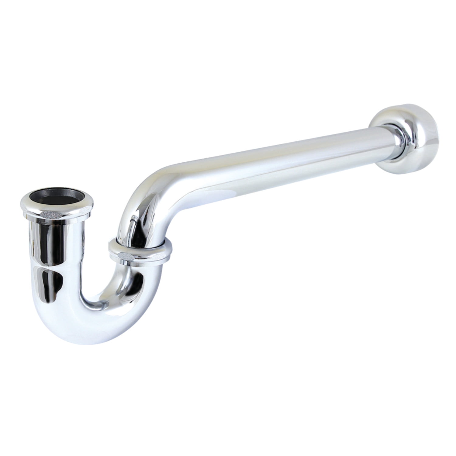 Kingston Brass CC6121 1-1/2" Standard Mount P-Trap with Box Flange, 18 Gauge, Polished Chrome