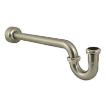 Kingston Brass CC6128 1-1/2" P-Trap with Box Flange, 19" Length, 18 Gauge, Brushed Nickel