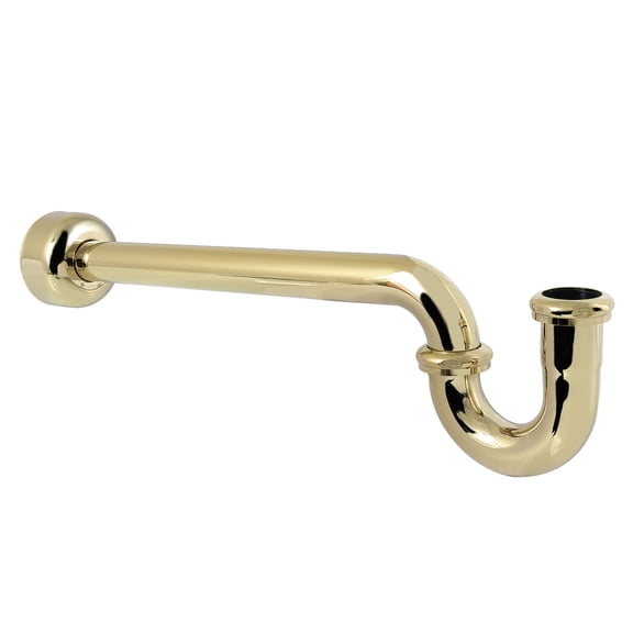 Kingston Brass CC6182 1-1/4" P-Trap with Box Flange, 18" Length, 18 Gauge, Polished Brass