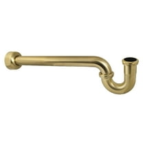 Kingston Brass CC6187 1-1/4" P-Trap with Box Flange, 18" Length, 18 Gauge, Brushed Brass