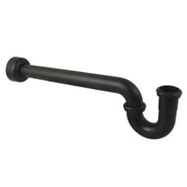 Kingston Brass CC6240MB 1-1/4" (or 1-1/2") x 1-1/2" P-Trap with Box Flange, 19" Length, 18 Gauge, Matte Black