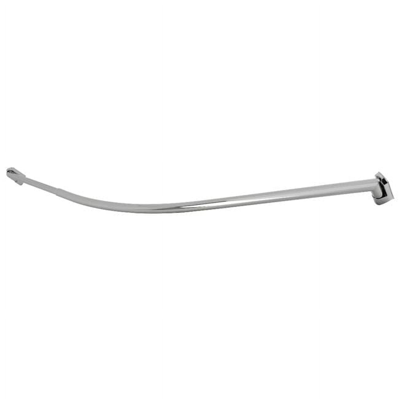 Kingston Brass CC6721 60 - 72 in. Edenscape Stainless Steel Adjustable Single Curved Shower Curtain Rod, Polished Chrome