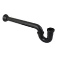 thumbnail image 1 of Kingston Brass CC7180MB 1-1/4" P-Trap with Bell Flange, 18" Length, 18 Gauge, Matte Black, 1 of 2