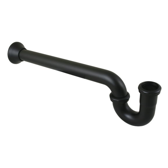 Kingston Brass CC7180MB 1-1/4" P-Trap with Bell Flange, 18" Length, 18 Gauge, Matte Black