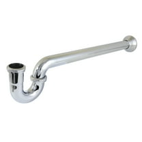 Kingston Brass CC7241 1-1/4" (or 1-1/2") x 1-1/2" P-Trap with Bell Flange, 24" Length, 18 Gauge, Polished Chrome