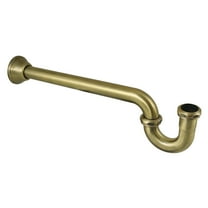 Kingston Brass CC7243 1-1/4" (or 1-1/2") x 1-1/2" P-Trap with Bell Flange, 24" Length, 18 Gauge, Antique Brass