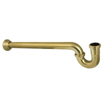 Kingston Brass CC7247 1-1/4" (or 1-1/2") x 1-1/2" P-Trap with Bell Flange, 24" Length, 18 Gauge, Brushed Brass