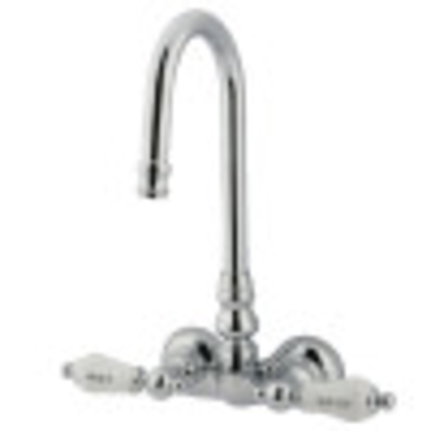 Vintage Chrome Wall Mount Clawfoot Tub Faucet
