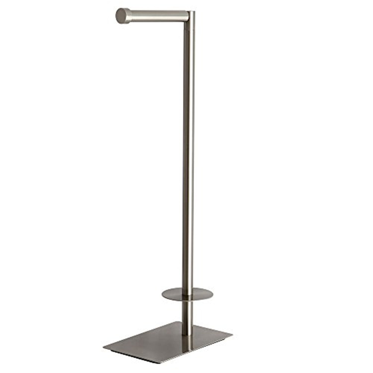 Kingston Brass CC8008 Claremont Freestanding Toilet Paper Stand & Metal Lever Handle Satin Nickel