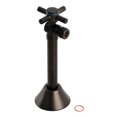 thumbnail image 1 of Kingston Brass CC83205DX 1/2-Inch Sweat x 3/8-Inch O.D. Comp Angle Shut-Off Valve with 5-Inch Extension in Oil Rubbed Bronze, 1 of 7