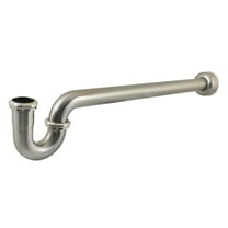 Kingston Brass CC9128 1-1/2" P-Trap with Box Flange, 24" Length, 18 Gauge, Brushed Nickel