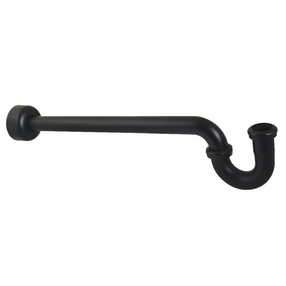 Kingston Brass CC9180MB 1-1/4" P-Trap with Box Flange, 18" Length, 18 Gauge, Matte Black