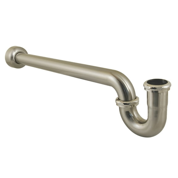 Kingston Brass CC9188 1-1/4" P-Trap with Box Flange, 24" Length, 18 Gauge, Brushed Nickel
