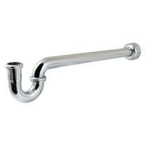 Kingston Brass CC9241 1-1/4" (or 1-1/2") x 1-1/2" P-Trap with Box Flange, 24" Length, 18 Gauge, Polished Chrome