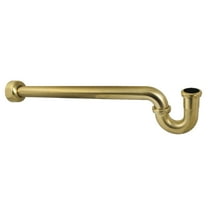 Kingston Brass CC9247 1-1/4" (or 1-1/2") x 1-1/2" P-Trap with Box Flange, 24" Length, 18 Gauge, Brushed Brass
