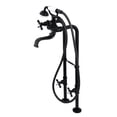 thumbnail image 1 of Kingston Brass CCK246K0 Essex Freestanding Clawfoot Tub Faucet Package with Supply Line, Matte Black, 1 of 7