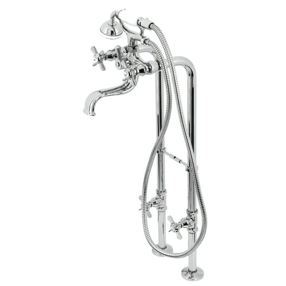 Kingston Brass CCK246K1 Essex Freestanding Clawfoot Tub Faucet Package with Supply Line, Polished Chrome