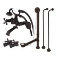 thumbnail image 1 of Kingston Brass CCK265ORB Vintage Wall Mount Clawfoot Tub Faucet Package with Supply Line, Hand Shower and Tub Drain, Oil Rubbed Bronze, 1 of 4