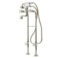 thumbnail image 1 of Kingston Brass CCK266PXK6 Kingston Freestanding Clawfoot Tub Faucet Package with Supply Line, Polished Nickel, 1 of 4