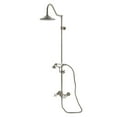 thumbnail image 1 of Kingston Brass CCK3668PX Kingston Wall Mount Rain Drop Shower System with Hand Shower, Brushed Nickel, 1 of 4