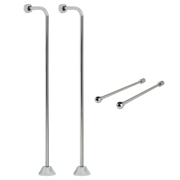 Kingston Brass CCK461 Vintage Single Offset Supply Line with Wall Bracket Combo, Polished Chrome