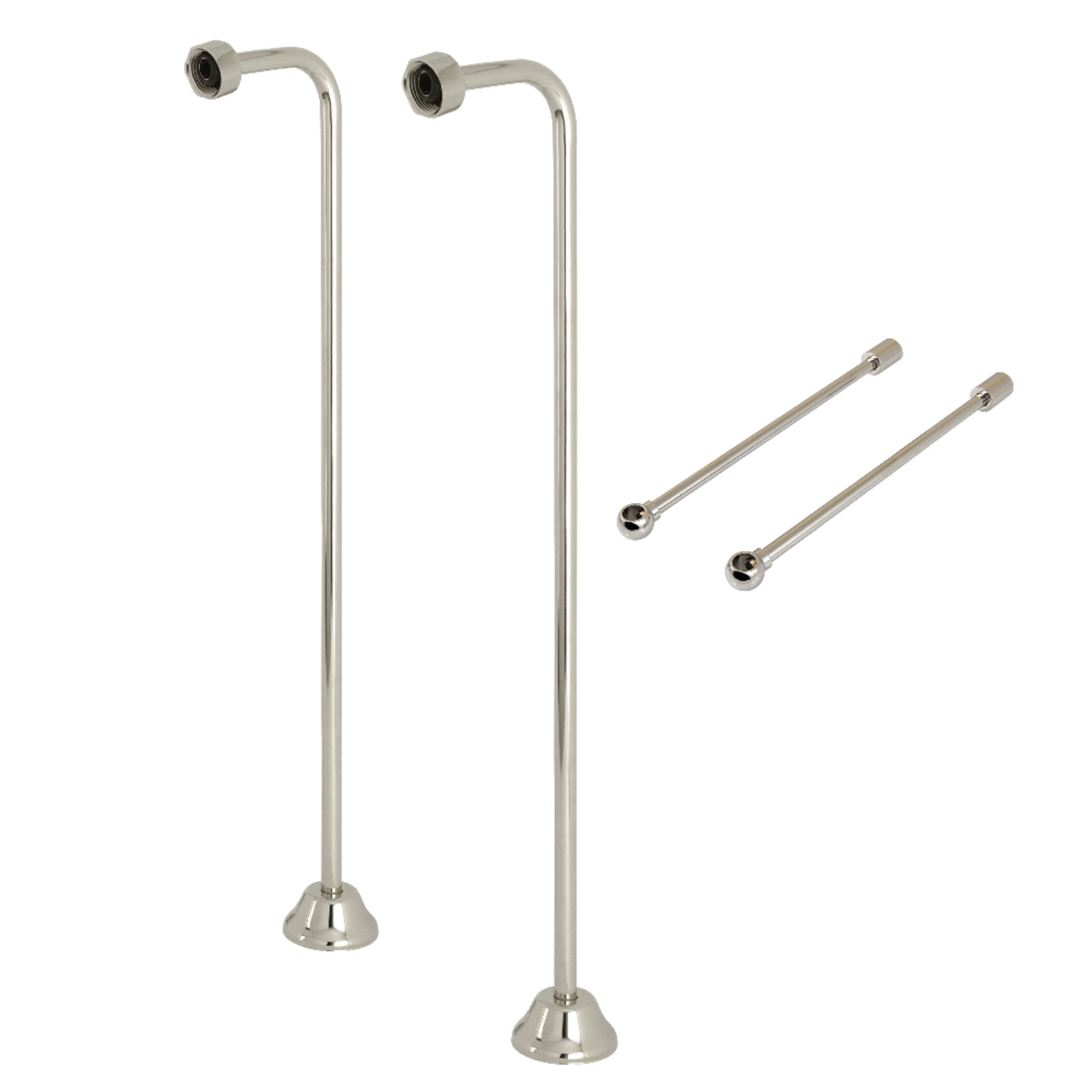 Kingston Brass CCK466 Vintage Single Offset Supply Line with Wall Bracket Combo, Polished Nickel