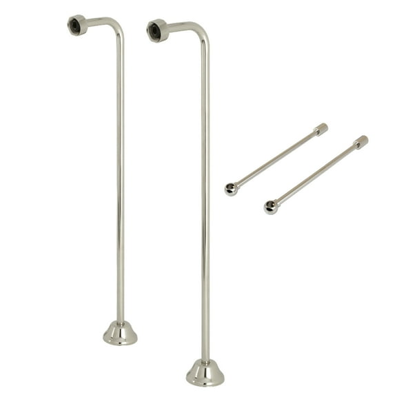 Kingston Brass CCK466 Vintage Single Offset Supply Line with Wall Bracket Combo, Polished Nickel