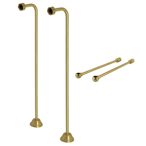 Kingston Brass CCK467 Vintage Single Offset Supply Line with Wall Bracket Combo, Brushed Brass