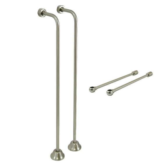 Kingston Brass CCK468 Vintage Single Offset Supply Line with Wall Bracket Combo, Brushed Nickel