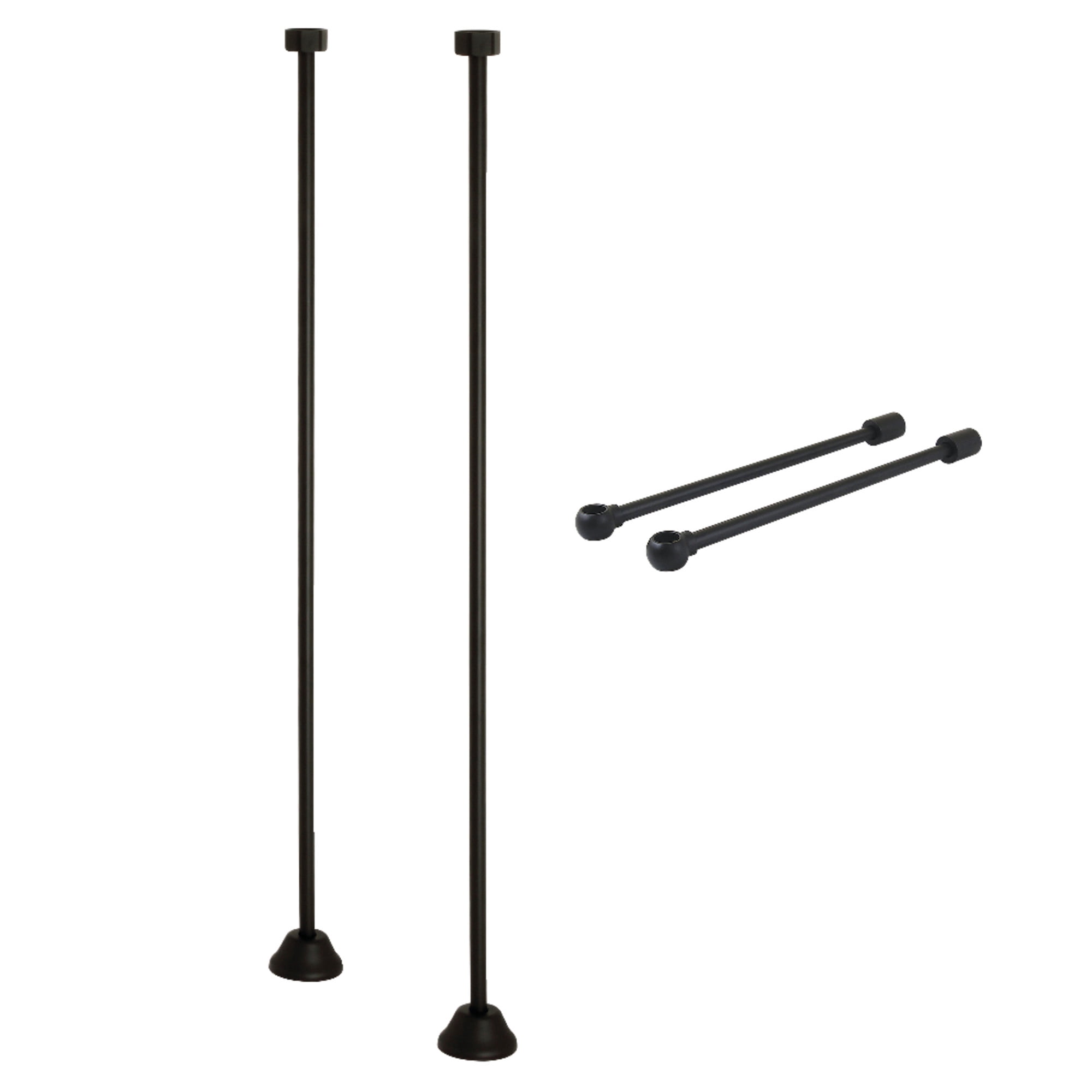 Kingston Brass CCK480 Vintage Straight Supply Line with Wall Bracket Combo, Matte Black
